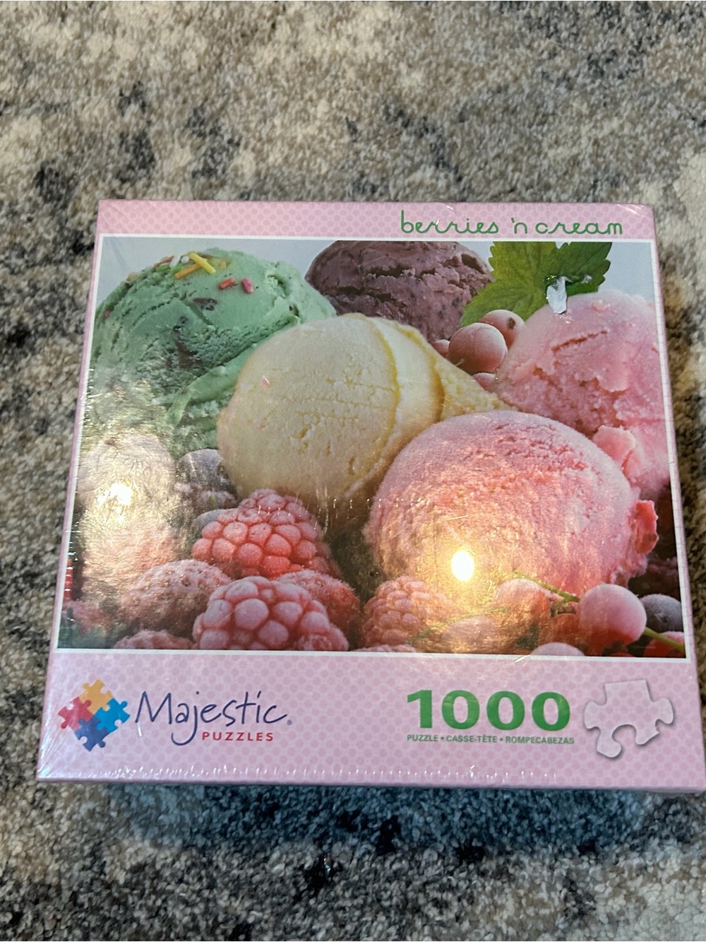 Berries 'n Cream 1000-Piece Jigsaw Puzzle - Pink/Green/White